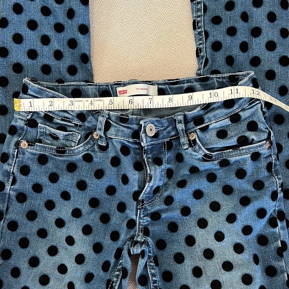 Girls size 10 Levi’s Polka Dot 711 skinny jeans - Picture 3 of 8